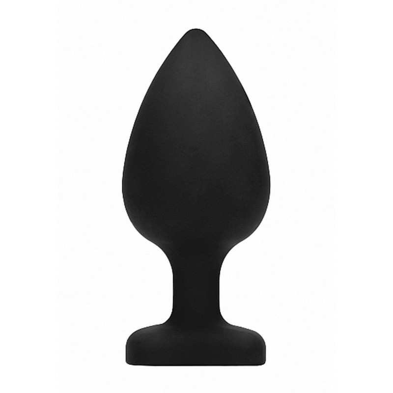 Diamond Heart Butt Plug - Extra Large - Black